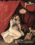 Hans Baldung Grien Virgin and Child in a Room France oil painting artist